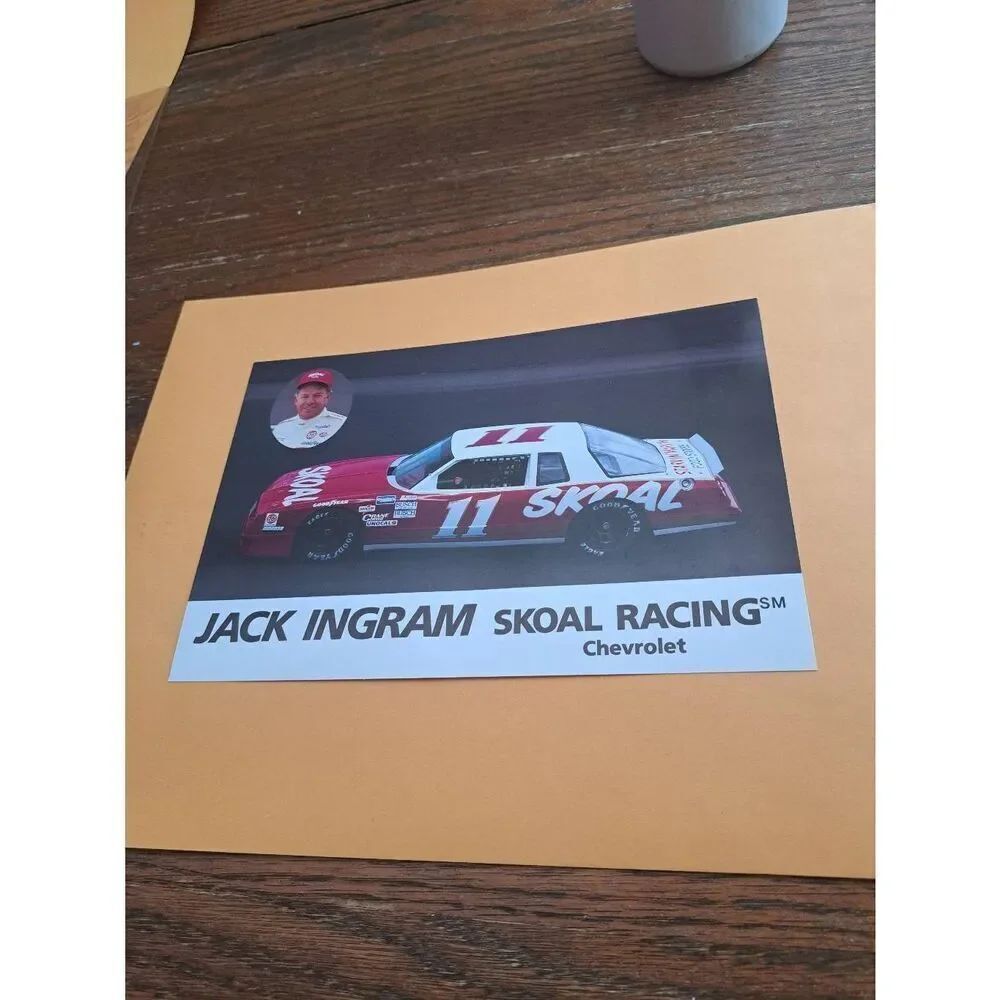 Vintage Jack Ingram #11 SKOAL Racing Monte Carlo Driver Card 9x6 NASCAR Iron Man